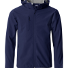 softshell jakke i marineblått med grått innefor