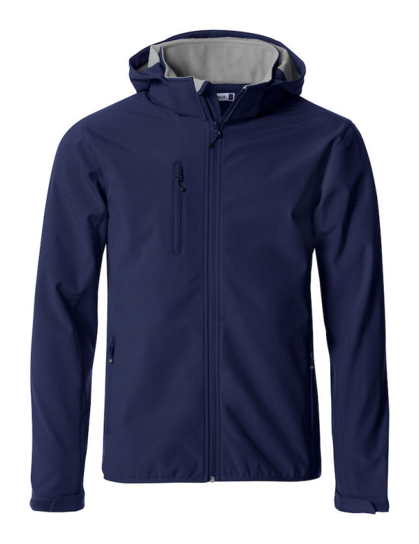 softshell jakke i marineblått med grått innefor