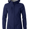 softshell jakke i fargen royal blue med grått innerfor