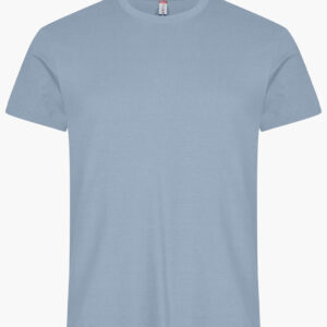 BasicT tshirt i fargen soft blå, sett forfra